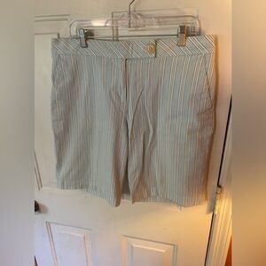 Talbots Blue and White Striped Women's Shorts